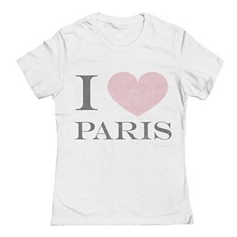 Junior's Grayson Threads The Label I Love Paris Valentine's Day Graphic Tee