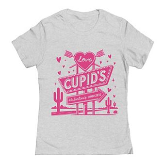 Junior's Cupids Valentines Valentine's Day Graphic Tee