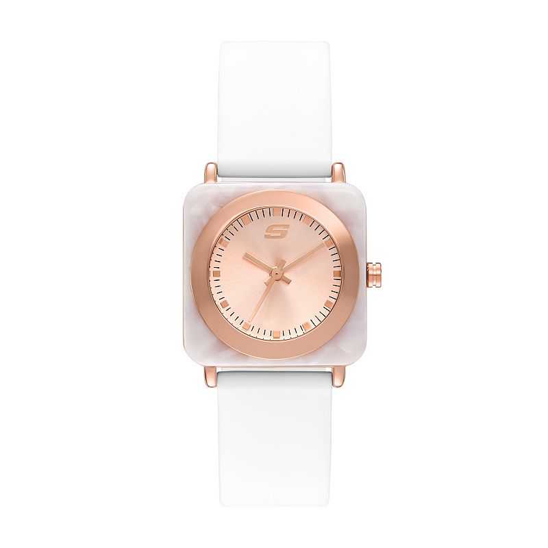 Skechers® Calabar Women's Silicone Watch, Size: 32 mm, White