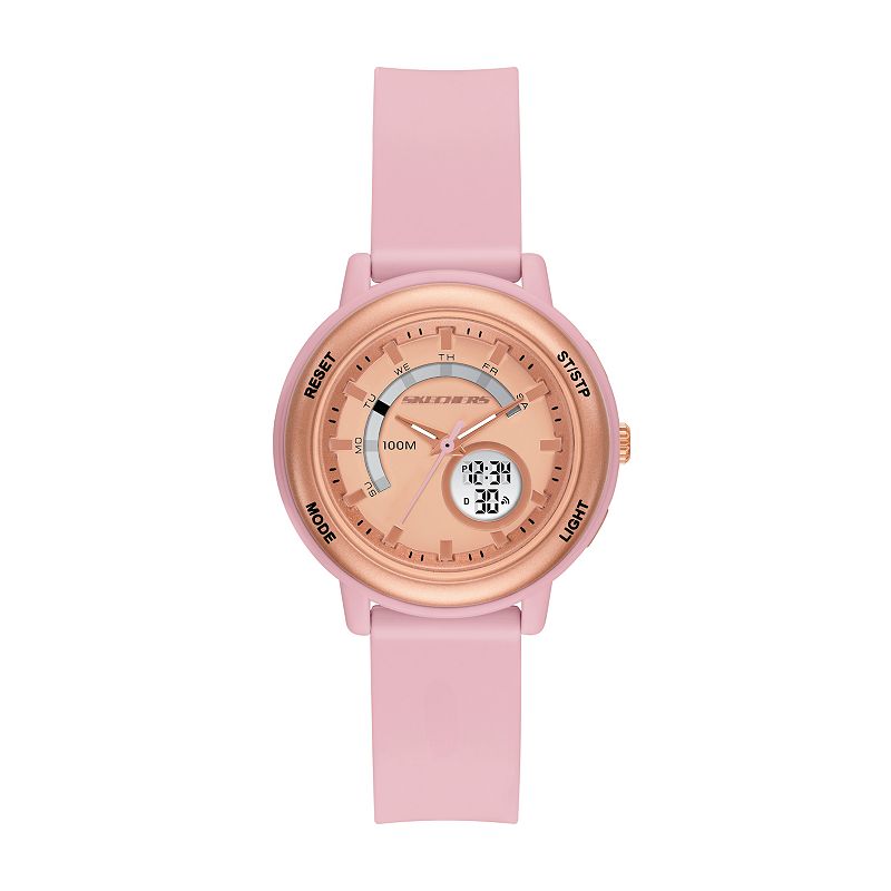 Skechers® Salerno Women's Chronograph Analog-Digital Watch, Size: 37 mm, Pink
