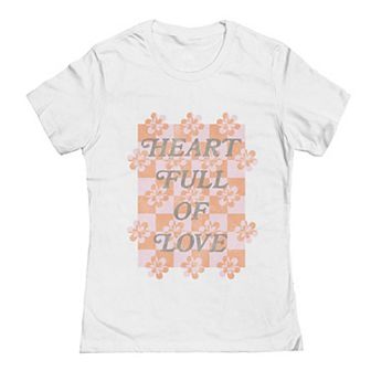 Junior's Grayson Threads The Label Heart Full of Love Valentine's Day Graphic Tee