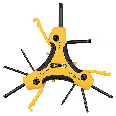 Mount 8PCS Folding Torx Star Key Set, Size T9-T40