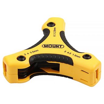 Mount 9 pc Folding Hex Key Set, Metric