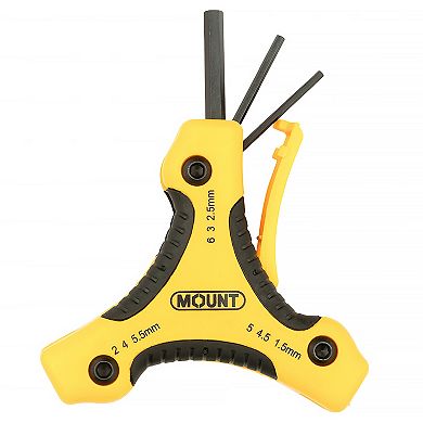 Mount 9PCS Folding Hex Key Set, Metric