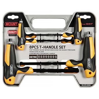 Mount 8 pc T-Handle Hex Key Set, Metric