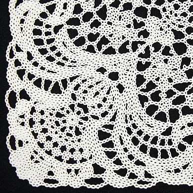 Set of 6 Striped Neutral And Blue Woven Placemats 13" x 17.25"