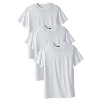KingSize Men's Big & Tall 3-Pack Cotton Crewneck Undershirt