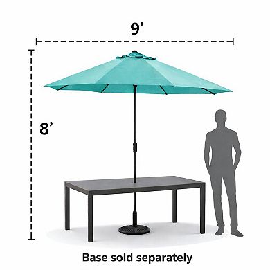 BrylaneHome 9 Ft. Tilt-And-Crank Umbrella