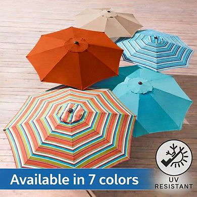 BrylaneHome 9 Ft. Tilt-And-Crank Umbrella