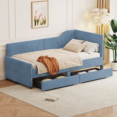 Merax L-Shaped Corduroy Daybed