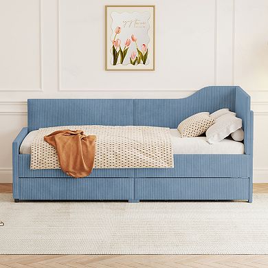 Merax L-Shaped Corduroy Daybed