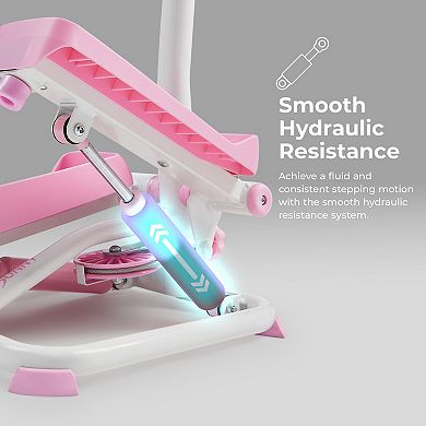 Sunny Health & Fitness Pink Smart Advanced Stair Exercise Stepper