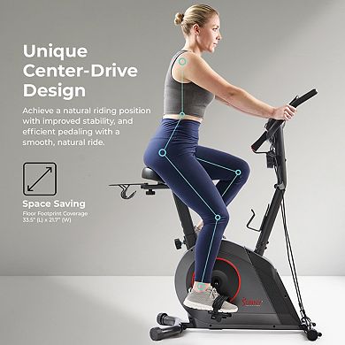 Sunny Health & Fitness 16-Level Magnetic Resistance Upright Bike