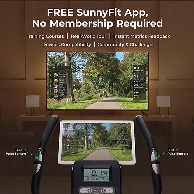 Sunny Health & Fitness 16-Level Magnetic Resistance Upright Bike