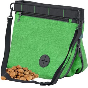 Katziela Expandable Pet Treat Pouch - Pet Training, Adjustable Shoulder Strap & Belt Clip