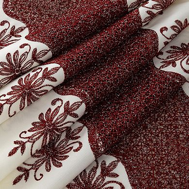 Donna Macrame Construction 3" Rod Pocket Curtain Panel