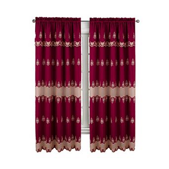 Donna Macrame Construction 3" Rod Pocket Curtain Panel