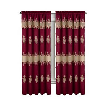 Debbie Macrame Construction 3" Rod Pocket Curtain Panel