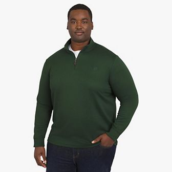 Big & Tall Chaps Long Sleeve 1/4 Zip Knit Sweater