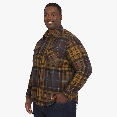 Big & Tall Chaps Long Sleeve Knit Flannel Shirt