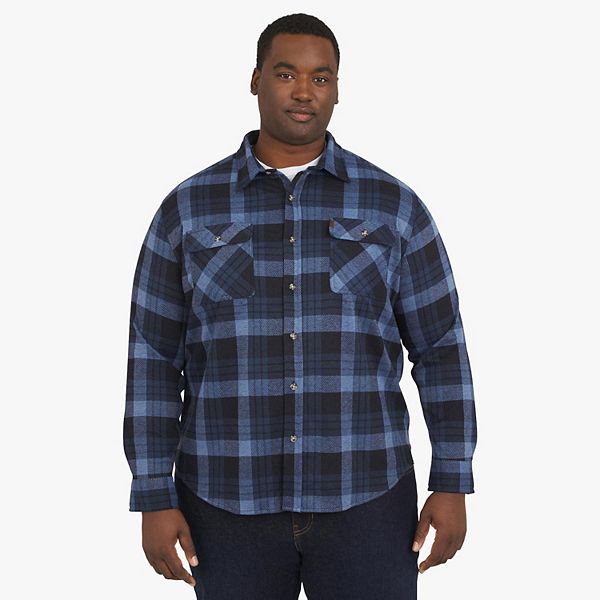 Big & Tall Chaps Long Sleeve Knit Flannel Shirt