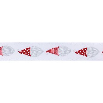 Melrose Santa Gnome Wired Ribbon 2 pk
