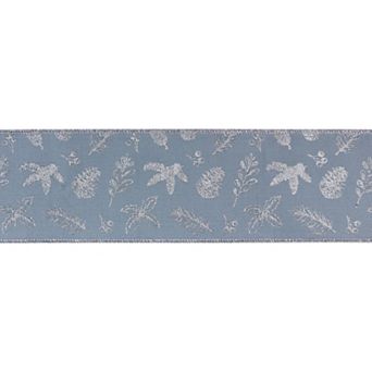 Melrose Winter Foliage Wired Ribbon