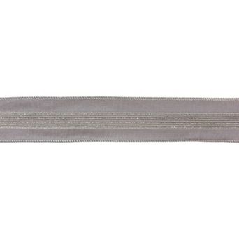 Melrose Pewter Shimmer Wired Ribbon