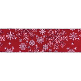 Melrose Snowflake Wired Ribbon