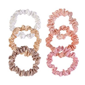 Emberly Multi Pink Fabric Hair Scrunchies 6 pk
