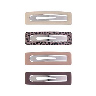 Emberly Multi Colored Snap Hair Clips 4 pk