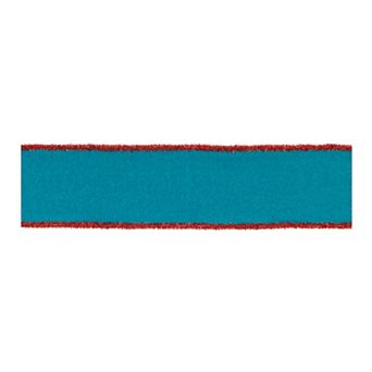 Melrose Blue Wool & Red Wired Ribbon 2 pk