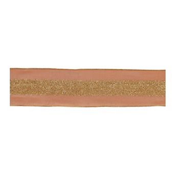 Melrose Gold Shimmer Wired Ribbon 2 pk