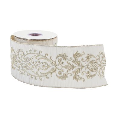 Melrose Ornate White Ribbon