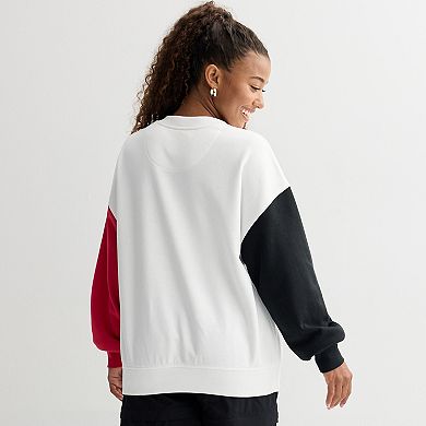 Juniors' Limited Too Blocked Oversized Crew Sweatshirt