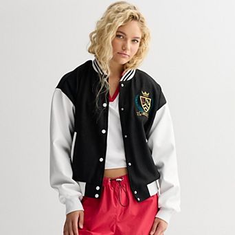 Juniors' Limited Too Embroidered Design Classic Bomber Jacket