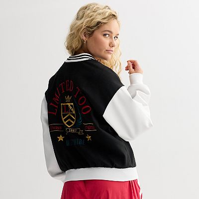 Juniors' Limited Too Embroidered Design Classic Bomber Jacket