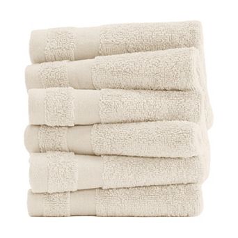 Home Collection 6 pc Cotton Washcloth Set