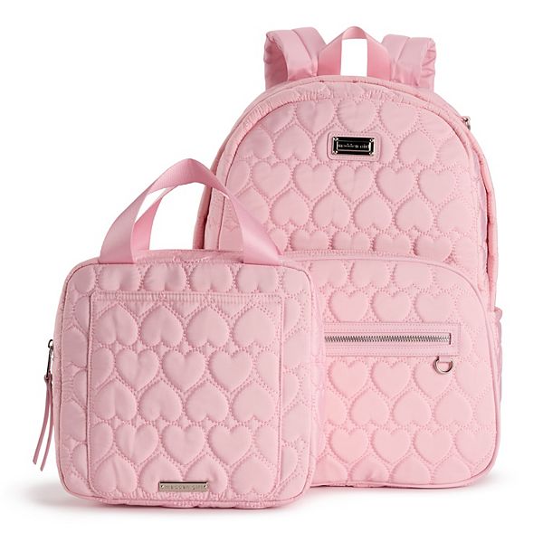 madden girl Dome Backpack with Lunchbox - Pink Heart