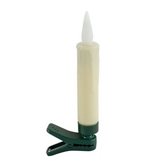 Melrose LED FIA Flame Candle Taper Clip-On or Suction Cup Set of 10