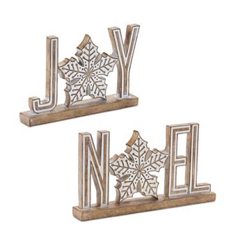 Melrose Joy & Noel Tabletop Sign Set of 4