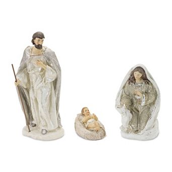 Melrose Holy Family Nativity Figurines Table Decor Set of 3
