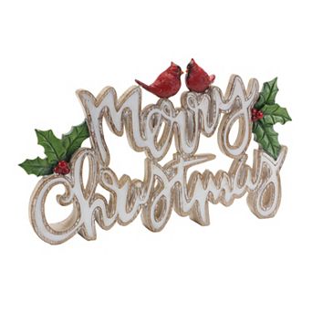 Melrose Merry Christmas Tabletop Sign Set of 2
