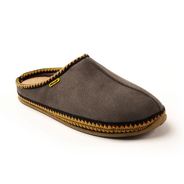 DEER STAGS Mens Gray Color Block Removable Insoles Goring Padded Slipperooz Round Toe Slip On Slippers Shoes M