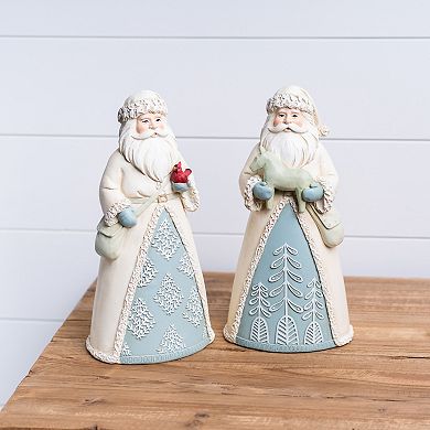 Melrose 2-Piece Winter Santa Figurine Set