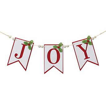 Melrose Joy 21-inch Holiday Banner Garland