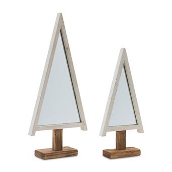 Melrose 2 pc Framed Mirror Pine Tree Set
