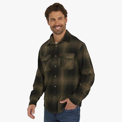 Men's Chaps Long Sleeve Knit Flannel Shirt