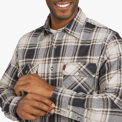 Men's Chaps Long Sleeve Knit Flannel Shirt