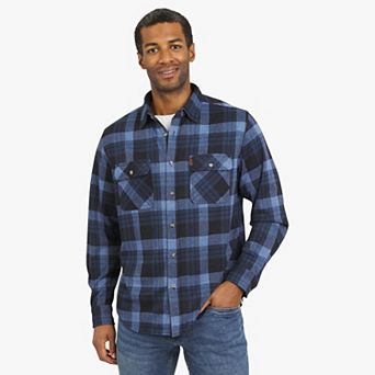 Men's Chaps Lakeland Long Sleeve Knit Plaid Flannel Shirt